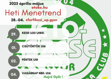 Heti Menetrend